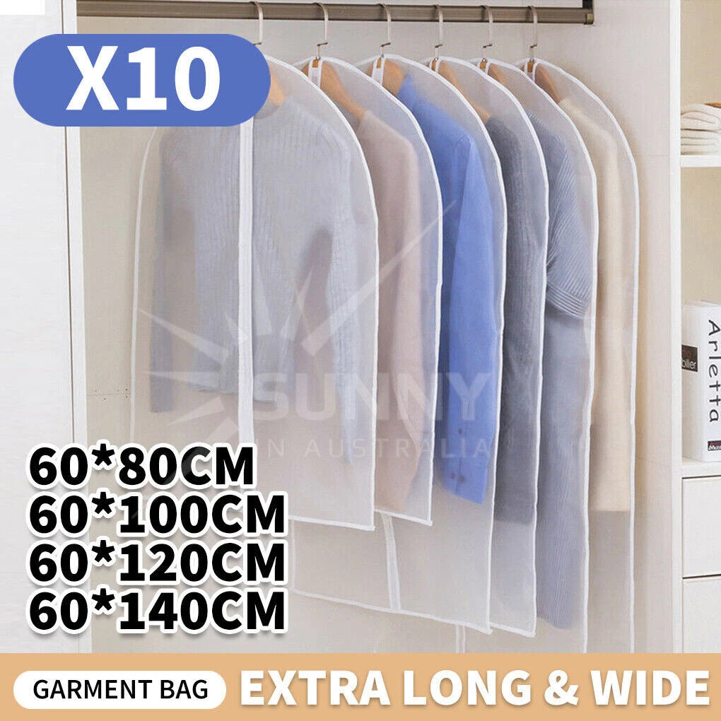10X Dustproof Garment Storage Bags — Value Pack