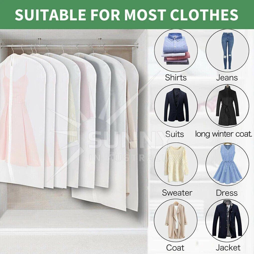 10X Dustproof Garment Storage Bags — Value Pack