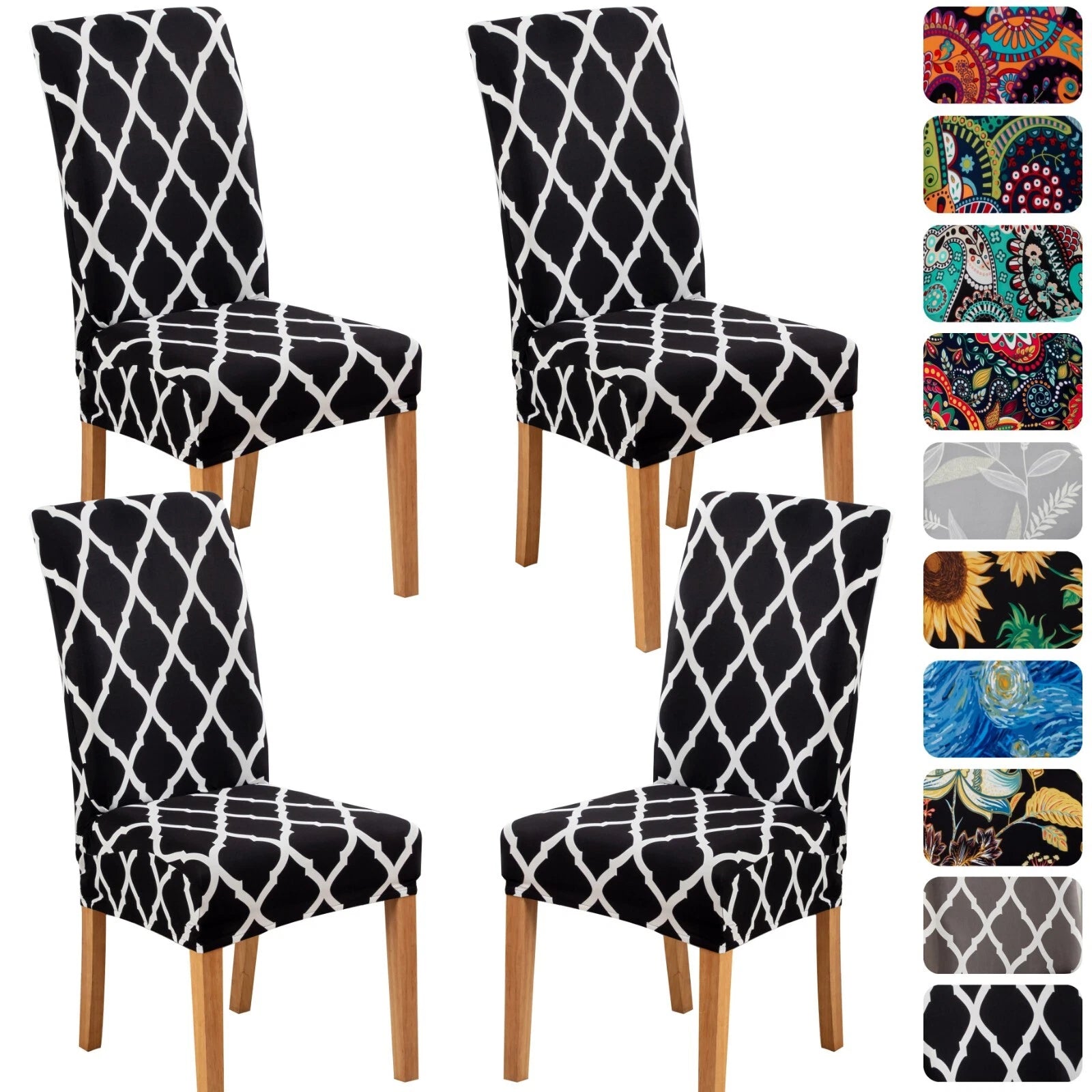 4/6-Pack Waterproof Dining Chair Covers
