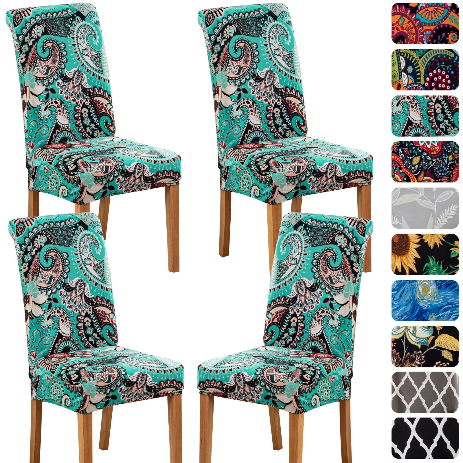 4/6-Pack Waterproof Dining Chair Covers