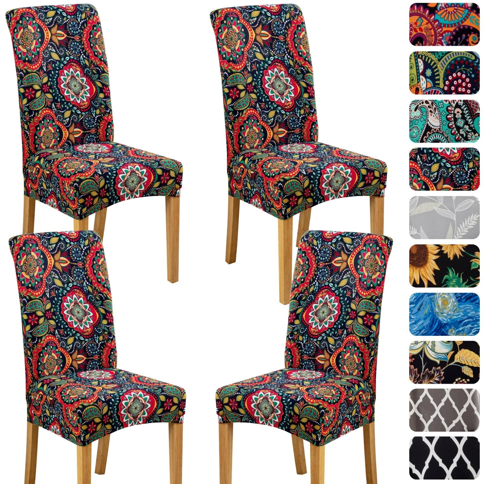 4/6-Pack Waterproof Dining Chair Covers