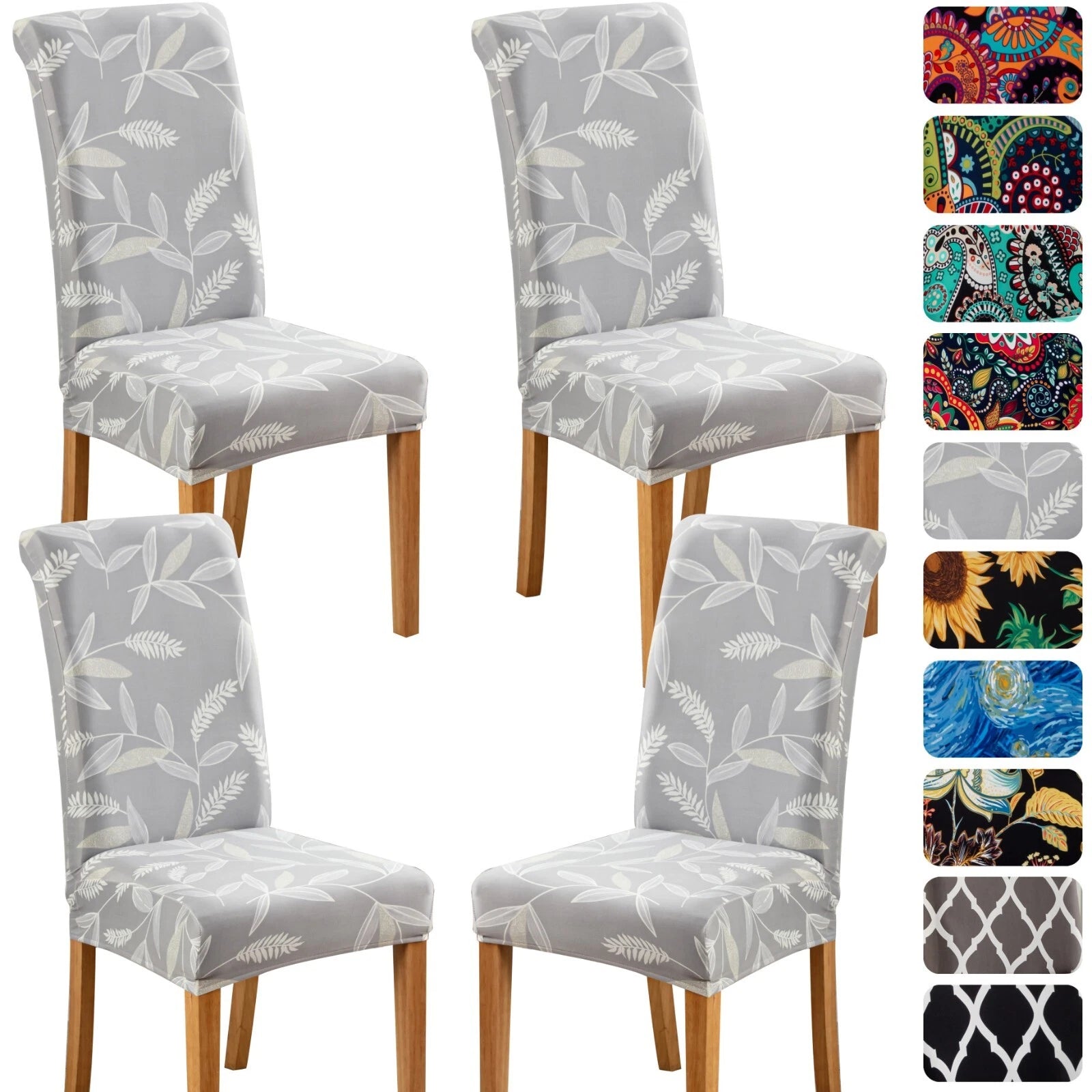 4/6-Pack Waterproof Dining Chair Covers