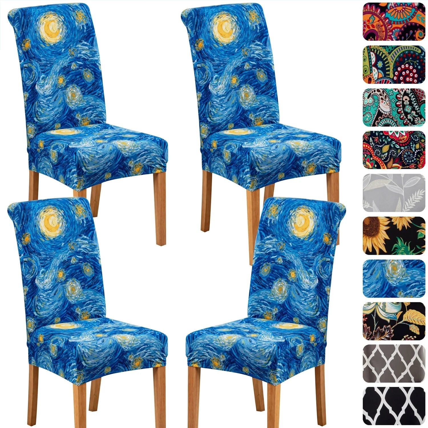 4/6-Pack Waterproof Dining Chair Covers