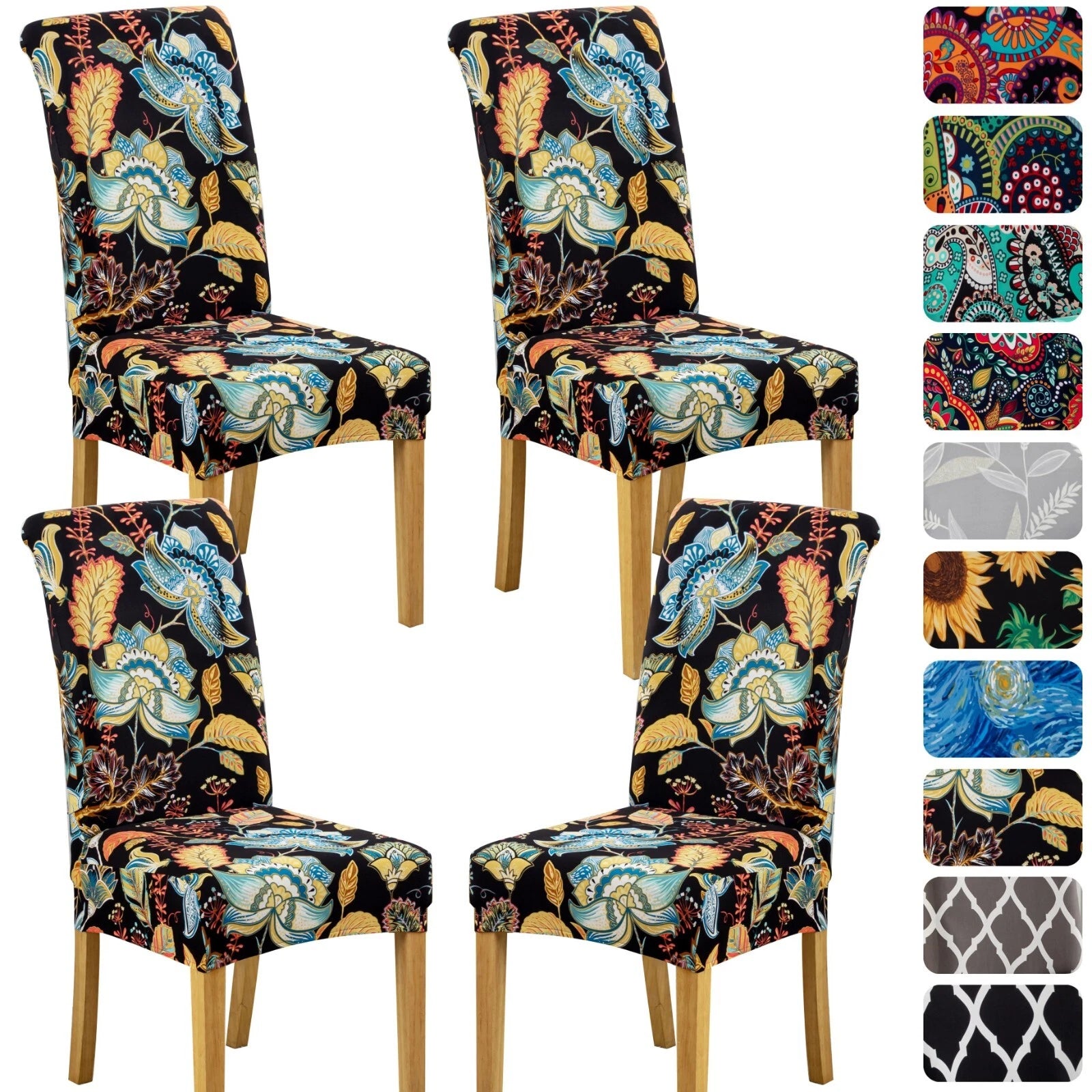 4/6-Pack Waterproof Dining Chair Covers
