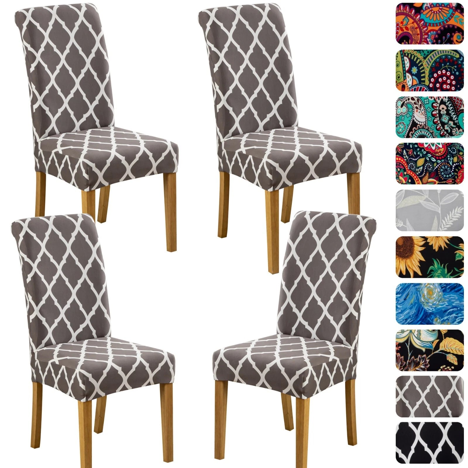 4/6-Pack Waterproof Dining Chair Covers