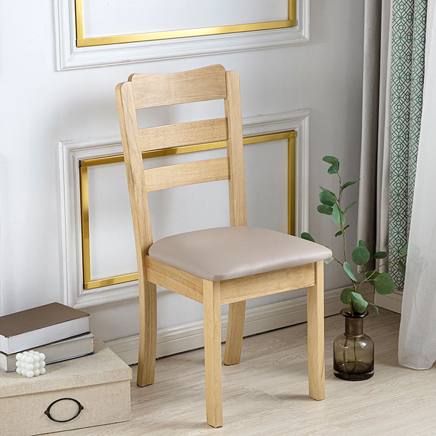 4pcs 100% Waterproof PU Leather Dining Chair Slipcovers