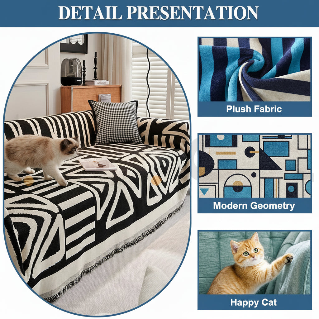 Boho Chenille Sofa Cover