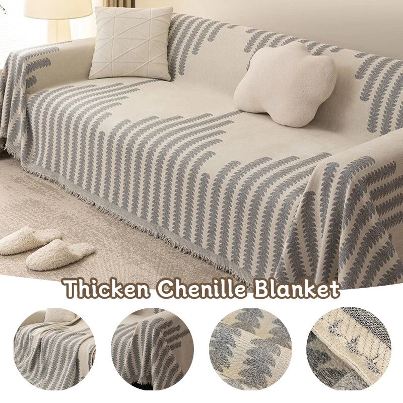 Chenille Sofa Throw Cover – 50% off + buy 3 get 20 extra off