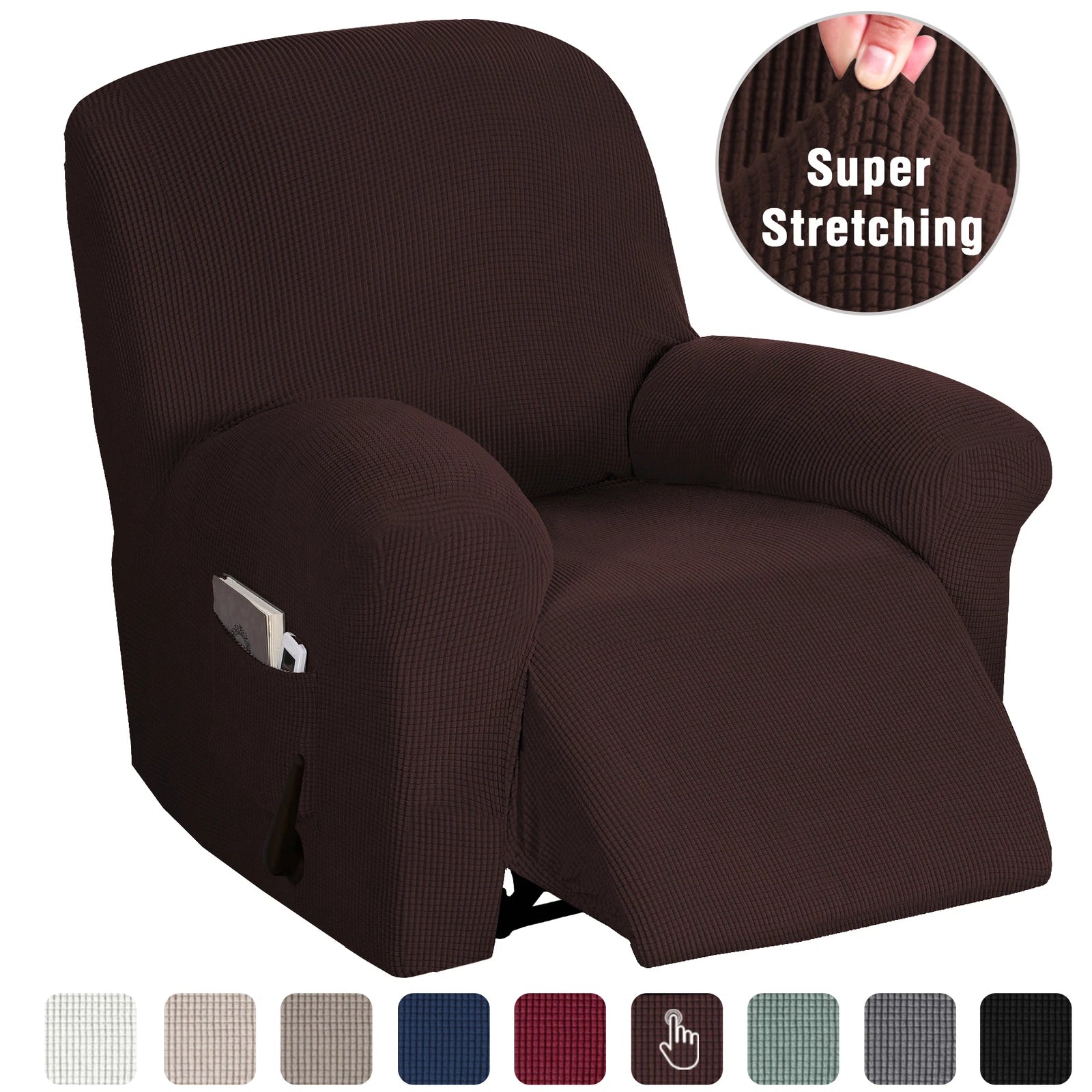 1-Piece Thick Jacquard Recliner Chair Cover